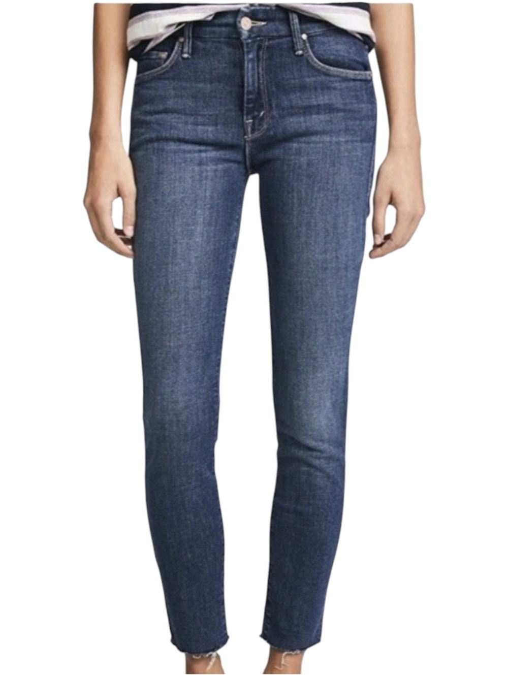 MOTHER High Waisted Looker Ankle Fray - Moonlust Privateer Size 25